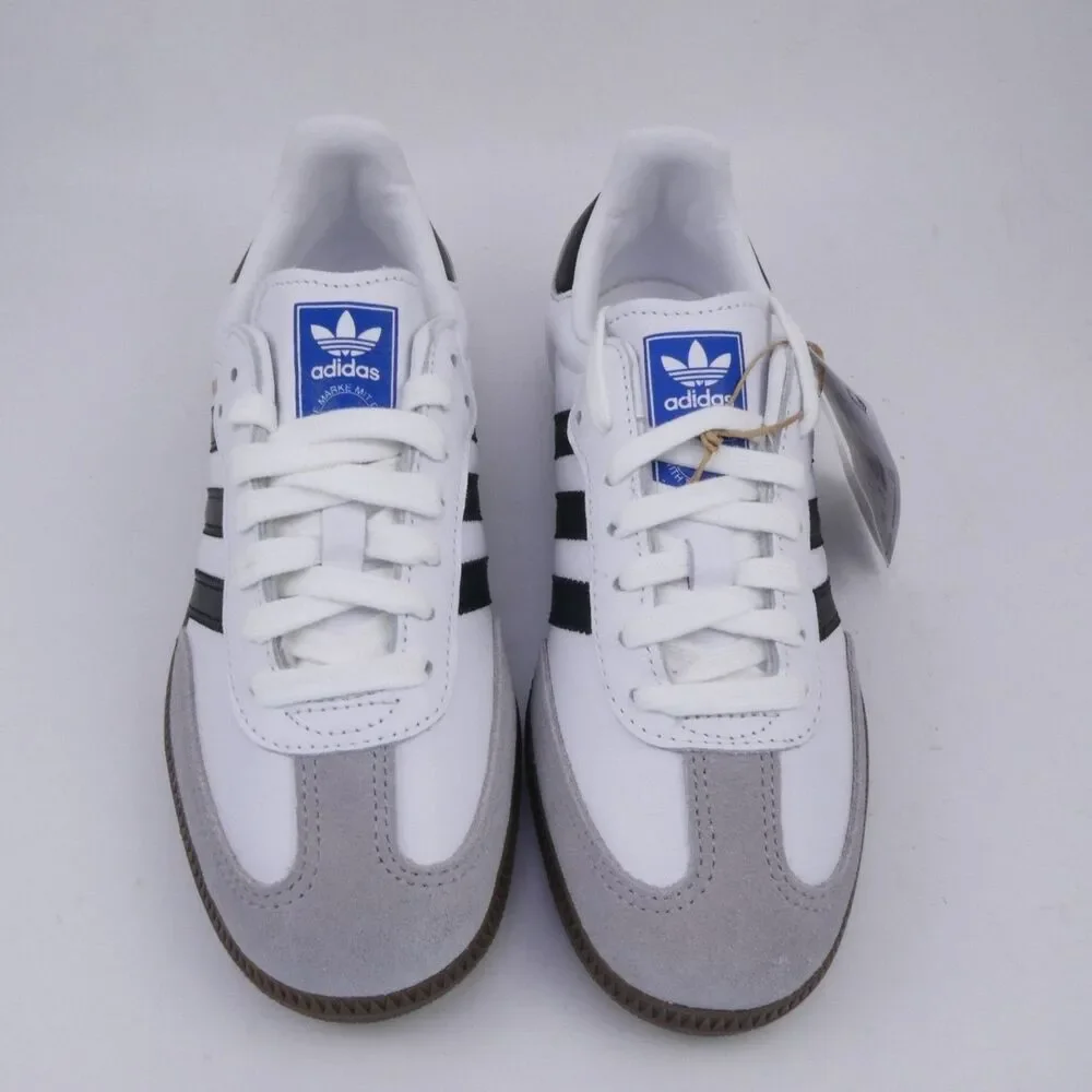 adidas Originals Women's US 5 Samba OG Trainers Youth 4 White/Black B75806 - Picture 3 of 10